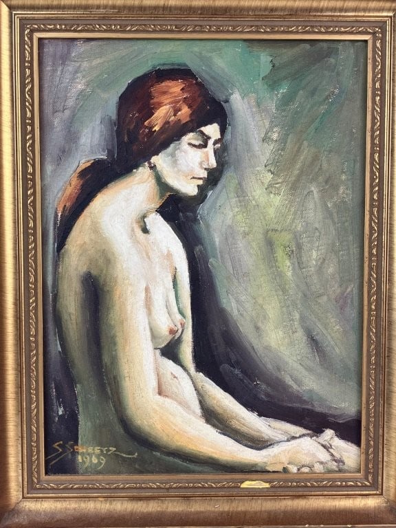 Mid-Century Modern, Figure of a Woman, Oil Painting - 2