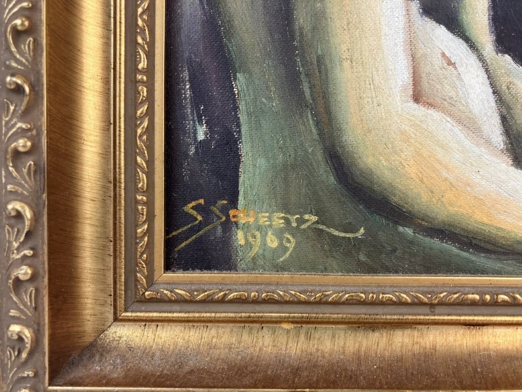 Mid-Century Modern, Figure of a Woman, Oil Painting - 3