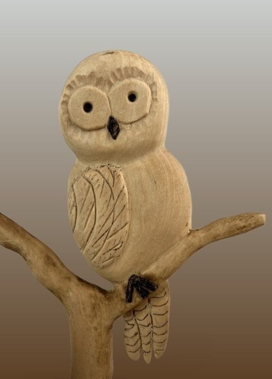 Folk Art Owl Carvings - 4