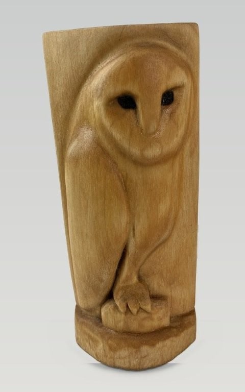 Folk Art Owl Carvings - 6
