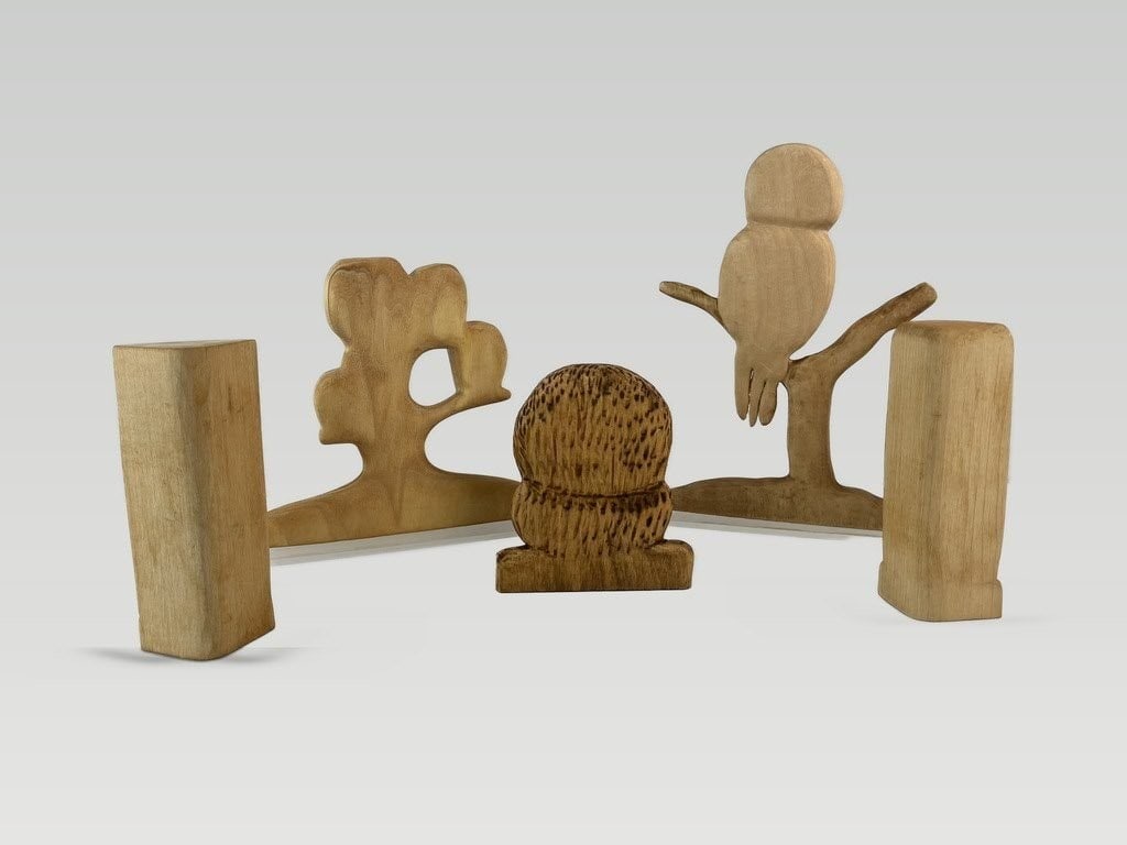 Folk Art Owl Carvings - 7