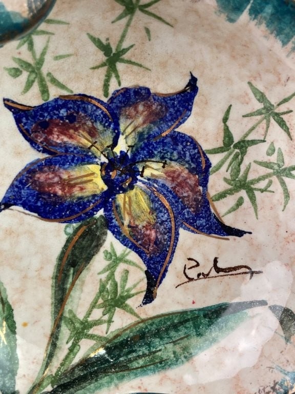 Italian Hand-Painted Flower Dish - 2