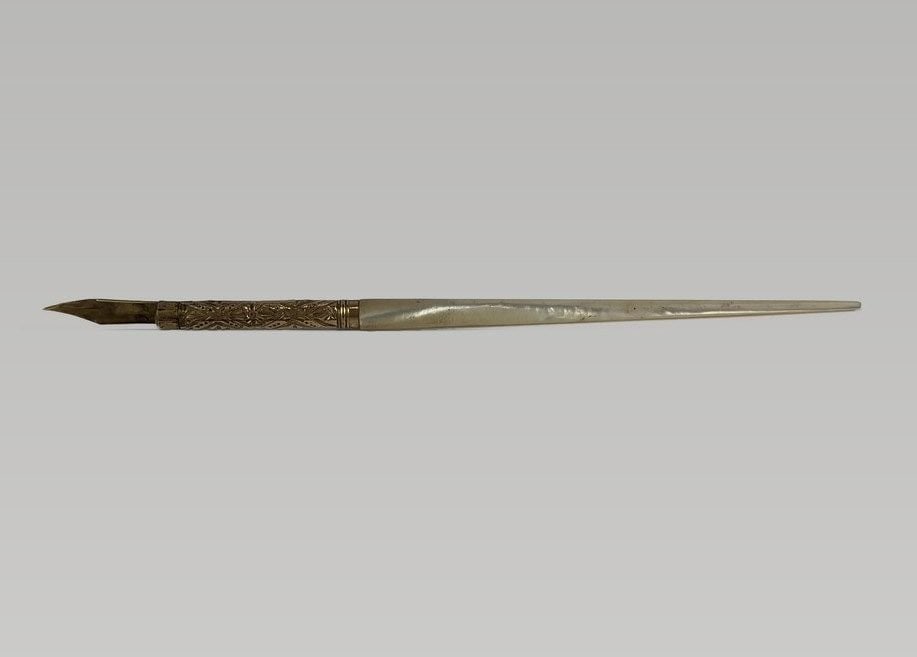 14kt Leroy W. Fairchild Mother of Pearl Dip Pen - 2