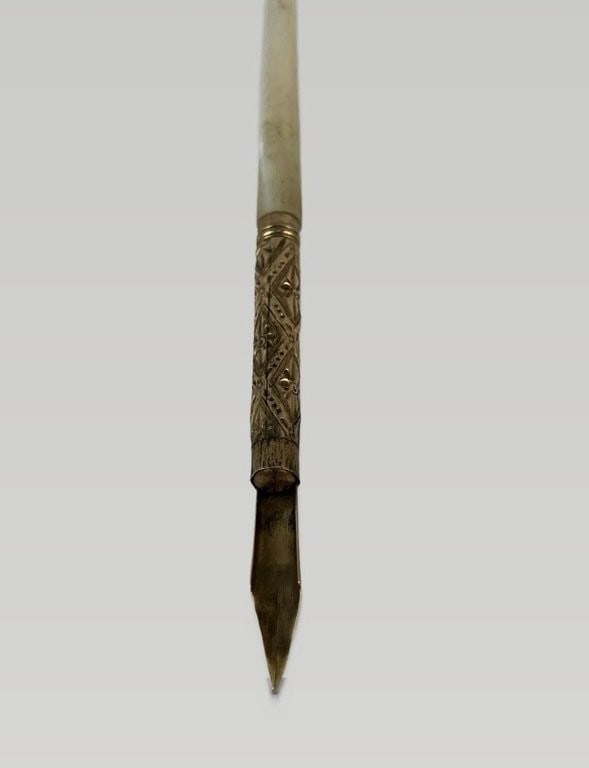 14kt Leroy W. Fairchild Mother of Pearl Dip Pen - 4