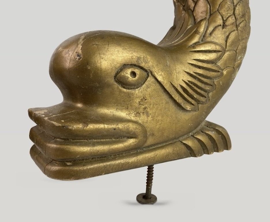 Pair of Italian Giltwood Dolphins - 2