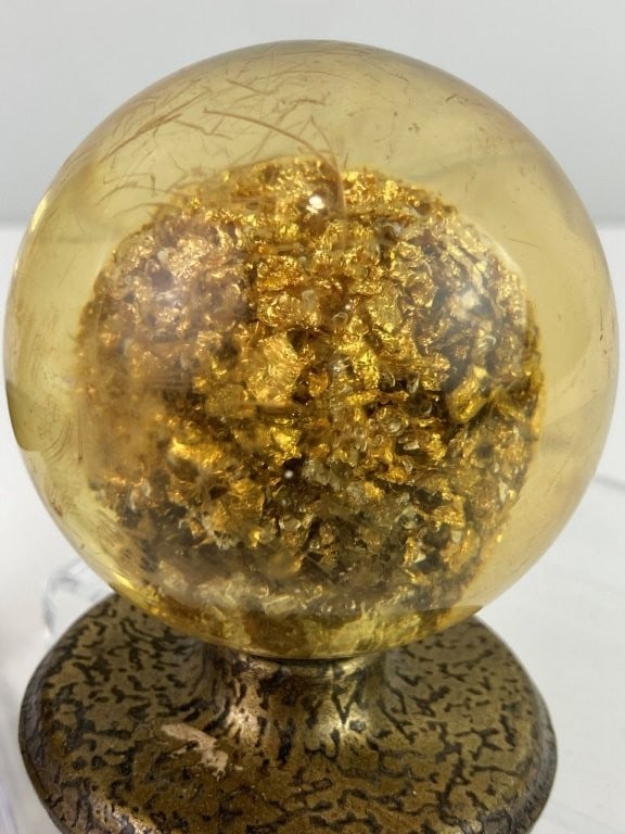 Pair of Mid-Century Modern Gilt Door Knobs - 2