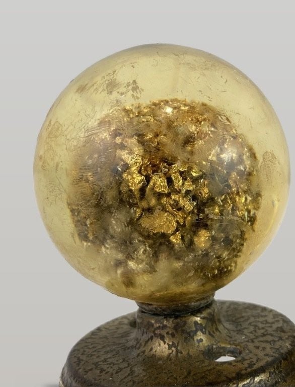 Pair of Mid-Century Modern Gilt Door Knobs - 3