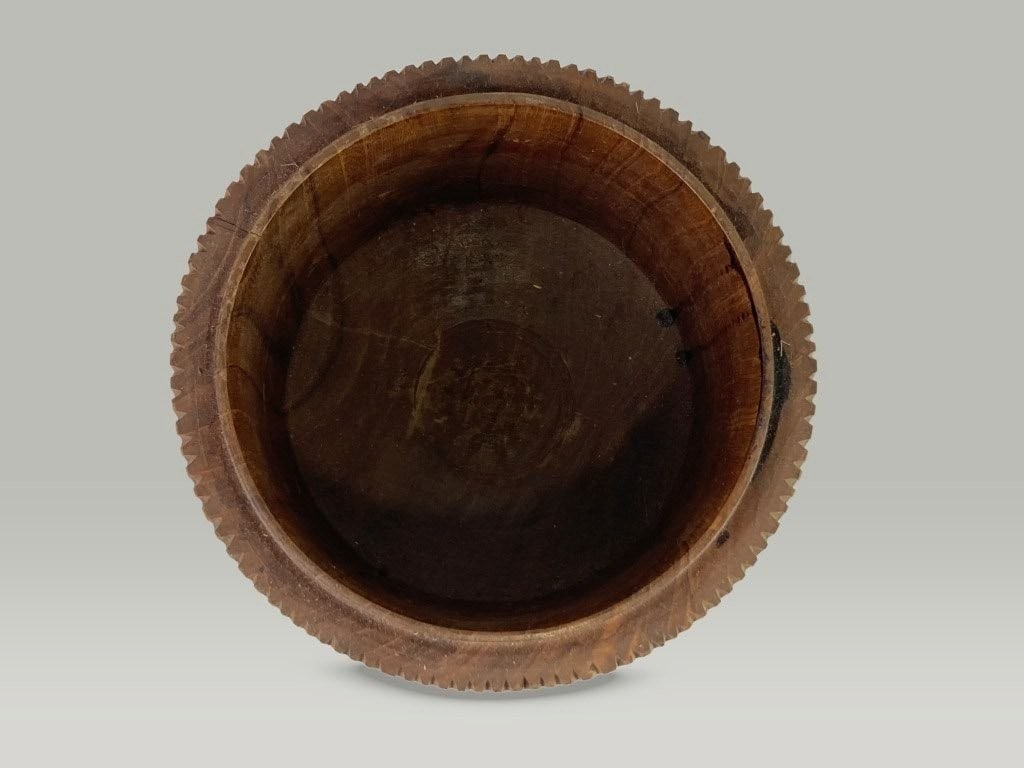 Hand-Carved Teak Wood Canister - 2