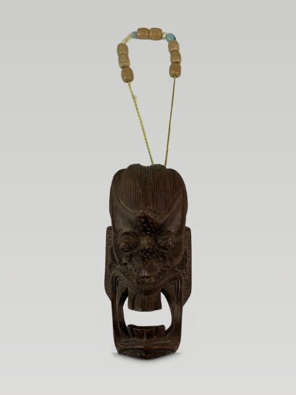 Pair of Hand-Carved Filipino Dragon Masks - 4