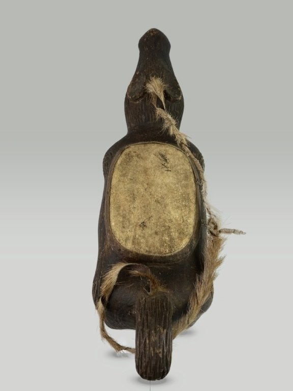 African Carved Boar Drum - 7