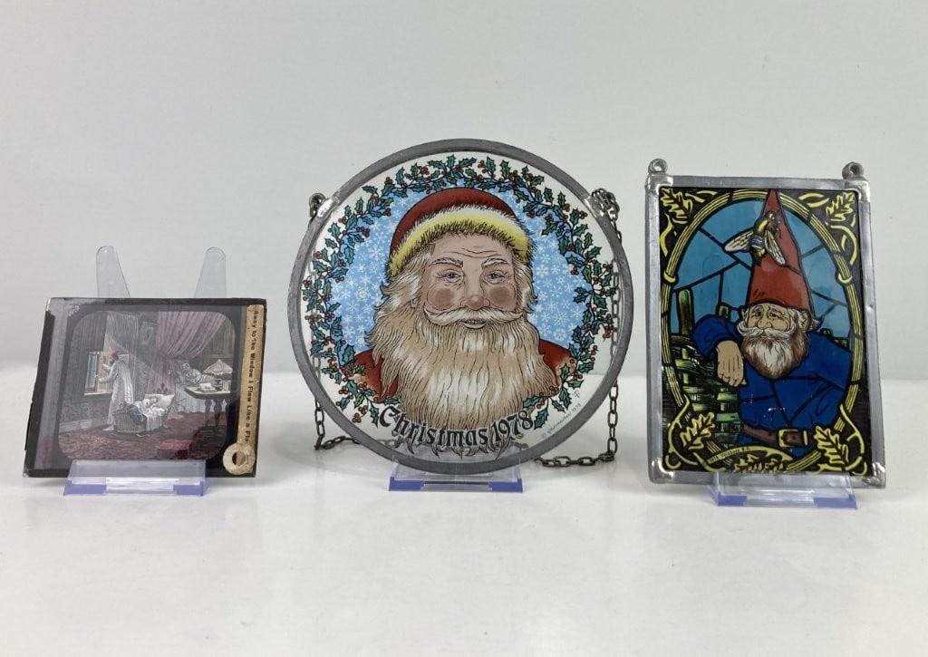 Glass Assortment Including Glass Lantern Slide - 2