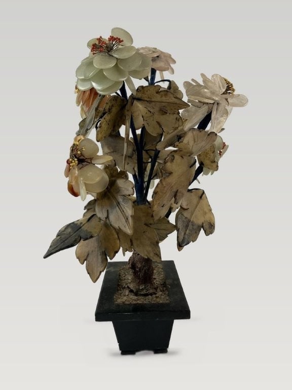 Chinese Jade Stone Bonsai Tree - 5