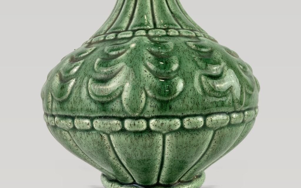Mid-Century Modern Majolica-Style Lamp - 2