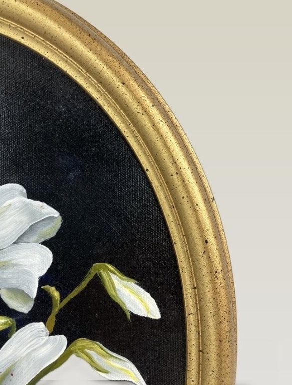Folk Art, White Lilies, Painting - 3
