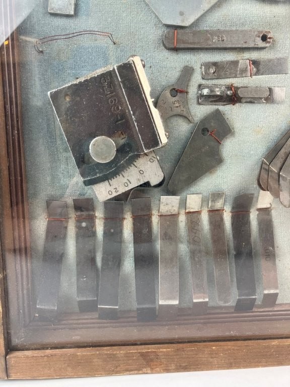 Antique Machinist Tool Set in Shadow Box - 2
