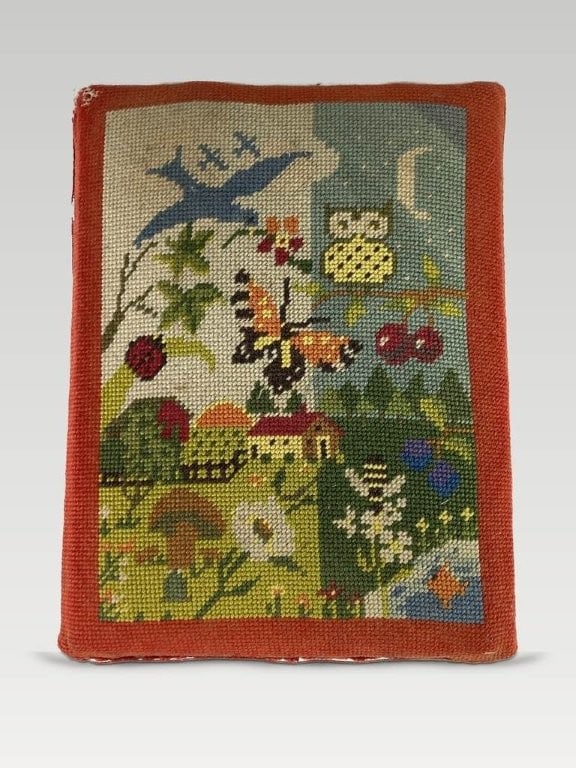 Vintage Needlepoint Footstool - 2