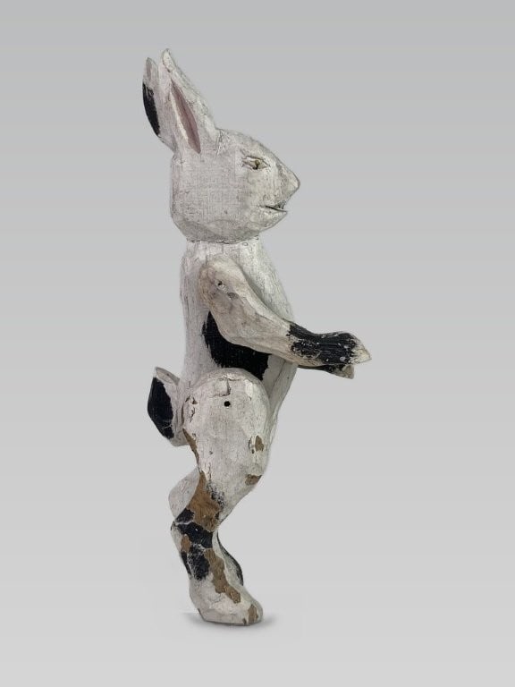 Primitive Carved Rabbit Figure - 3