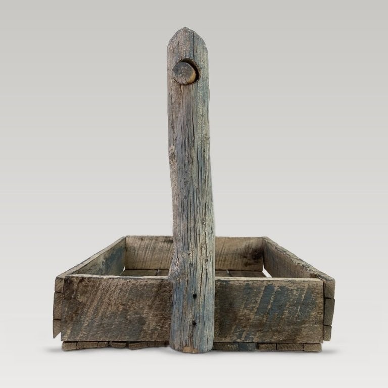 Primitive Painted Tool Caddy - 4