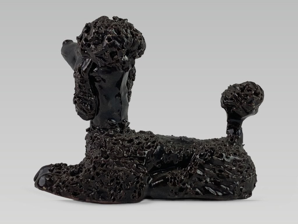 Studio Pottery Poodle Figure - 3