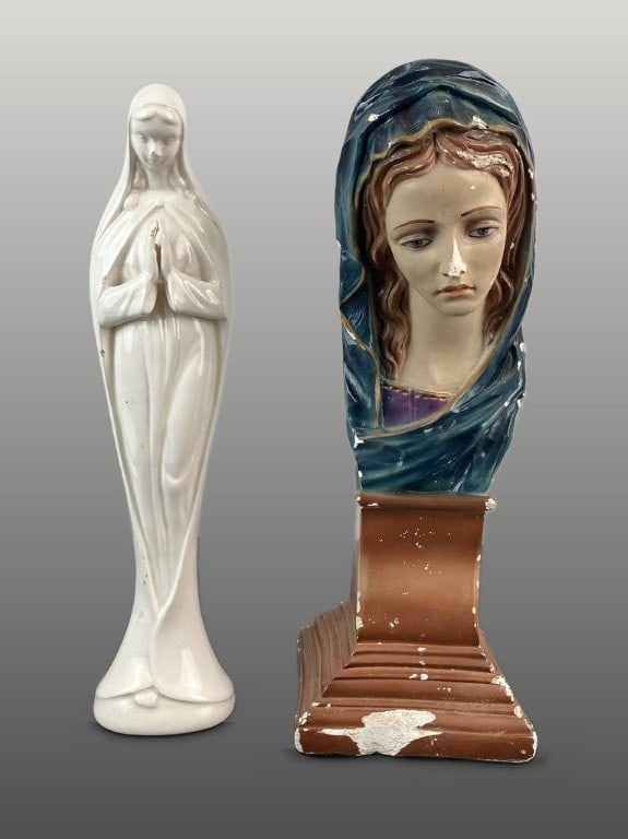 Two Devotional Mary Figurines - 2