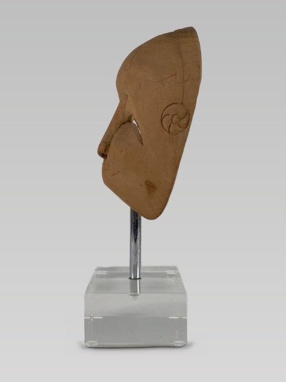 Modernist Carved Wood Mask - 3