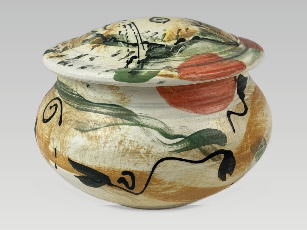 Studio Pottery Cat Covered Dish - 3