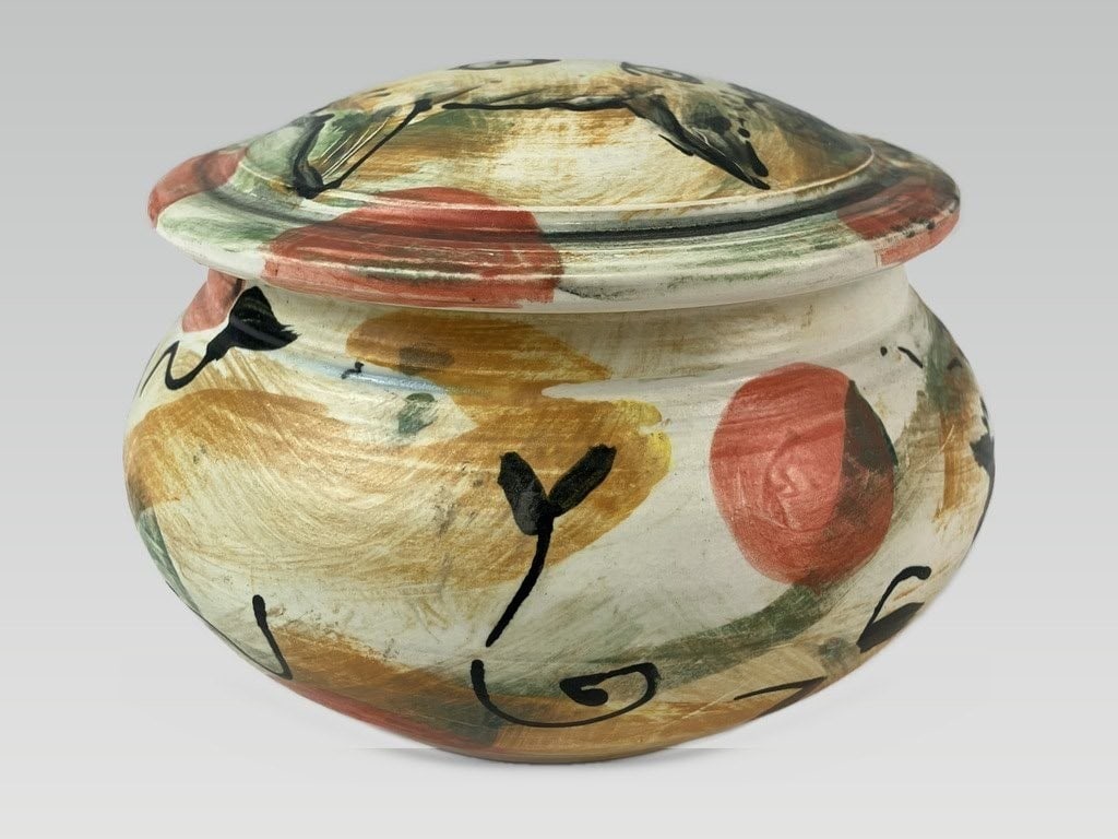 Studio Pottery Cat Covered Dish - 4