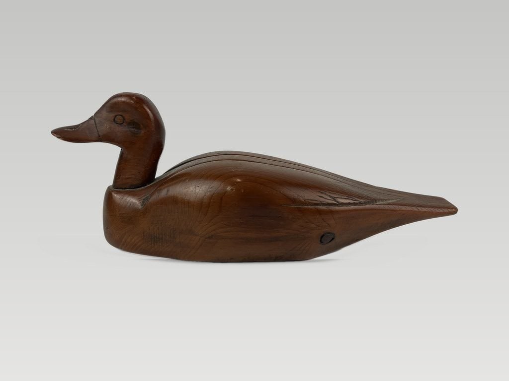 Folk Art Carved Duck Decoy - 2