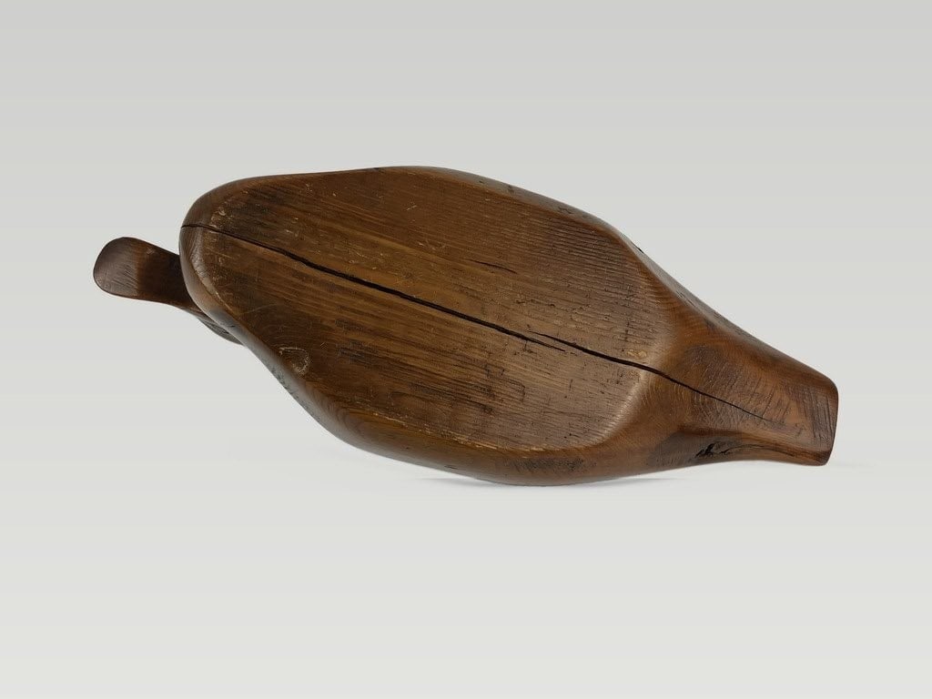 Folk Art Carved Duck Decoy - 7