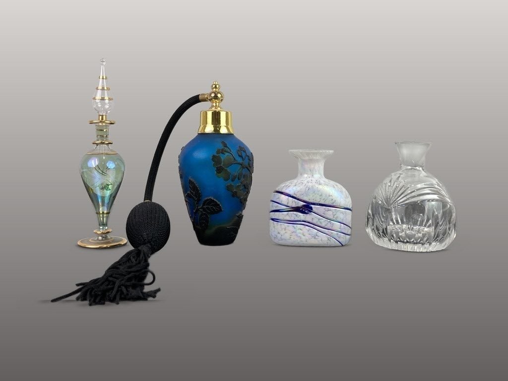 Vintage Art Glass Perfume Bottles - 3