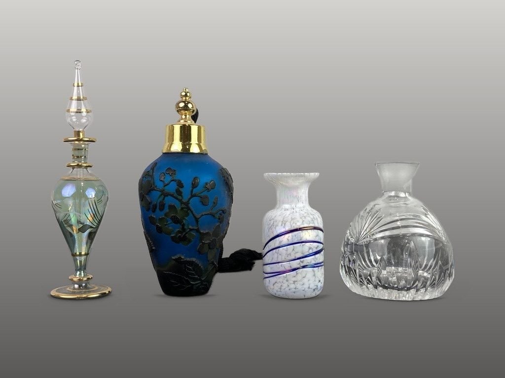 Vintage Art Glass Perfume Bottles - 4