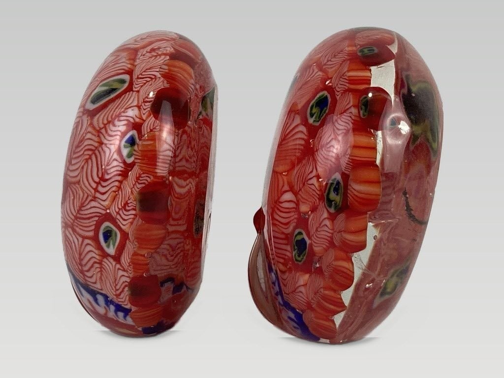 Peacock Art Glass Paperweights - 2