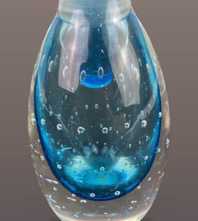 Bullicante Blue Art Glass Perfume Bottle - 2