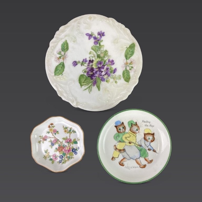 Porcelain Including Paragon Louis Wain Cat Plate - 2