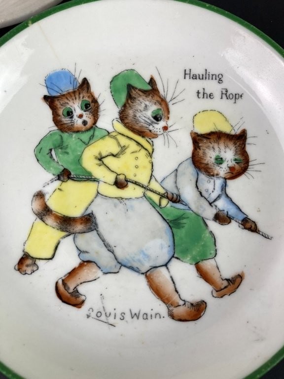 Porcelain Including Paragon Louis Wain Cat Plate - 3