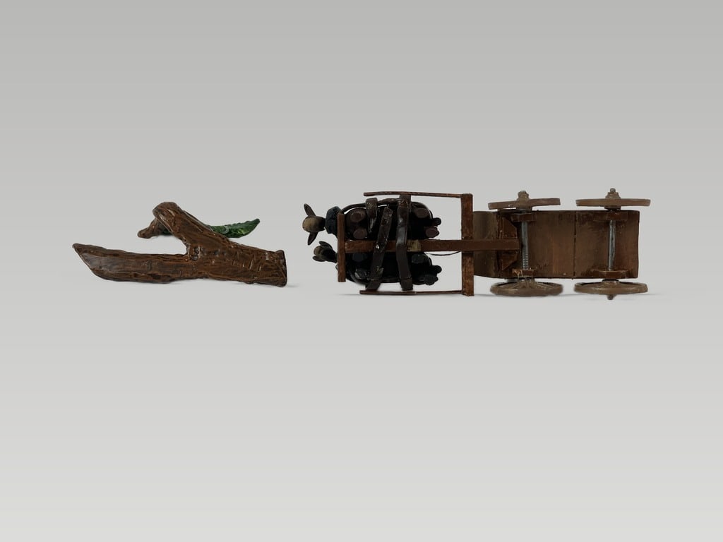 Miniature Carved Donkey Wagon - 6