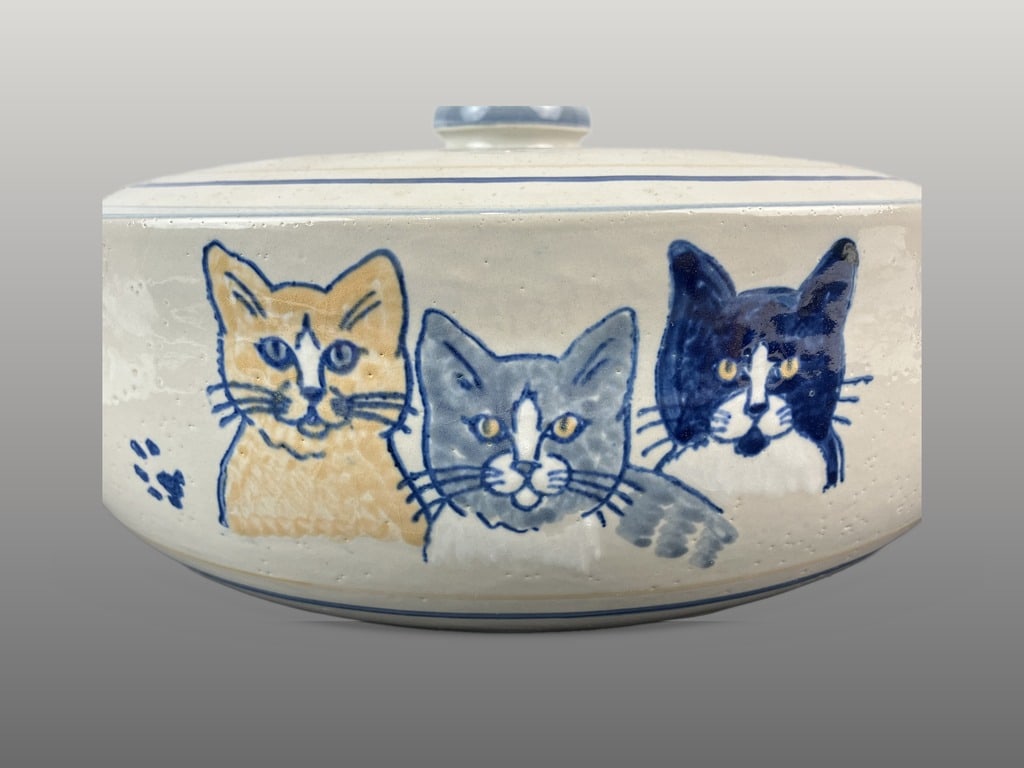 Louisville Stoneware Cat Casserole Pot - 2