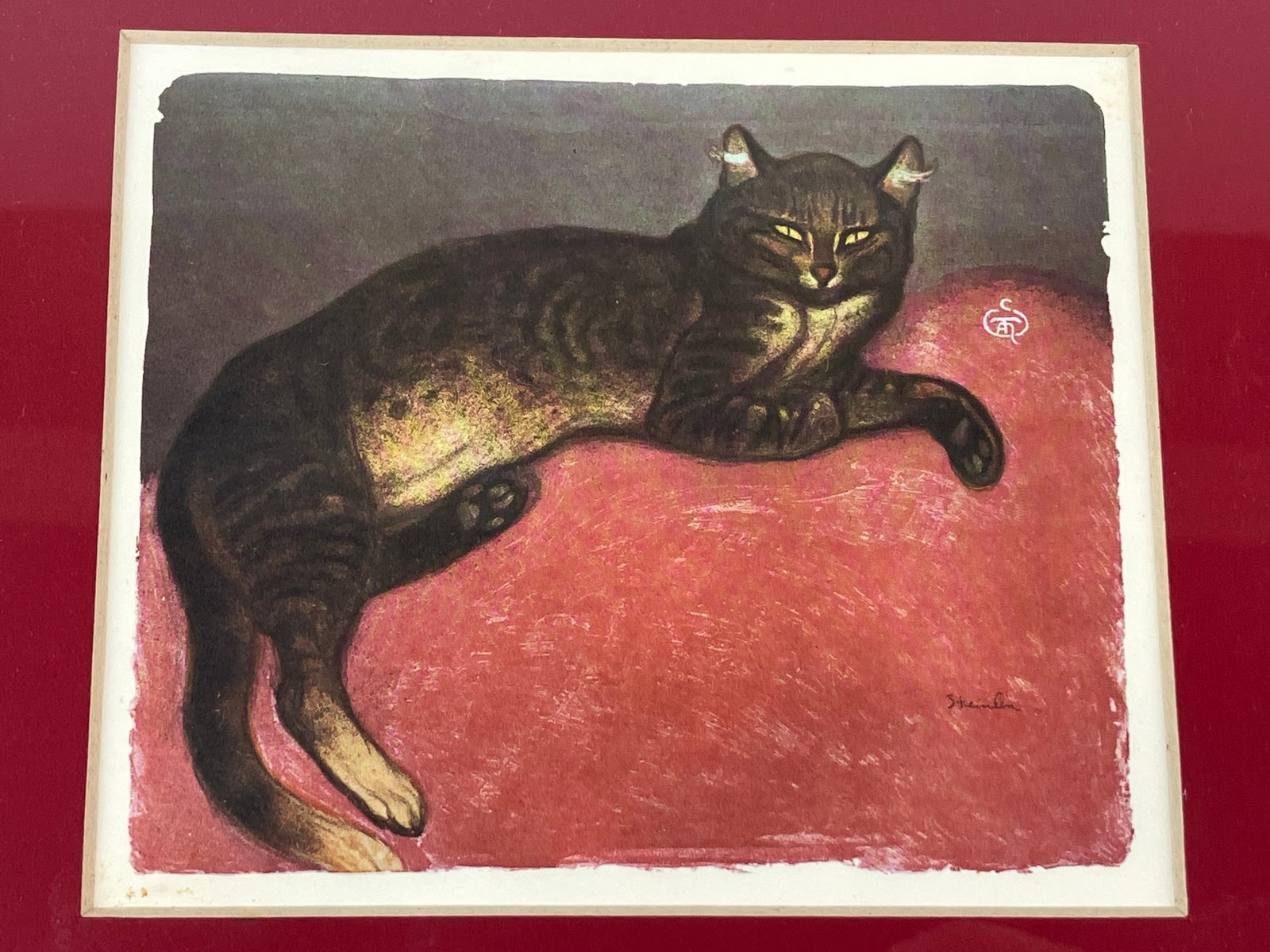 Theophile Alexandre Steinlen, Winter Cat on a Cushion, Print - 2