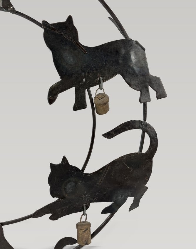 Mixed Metal Cat Wind Chime - 3