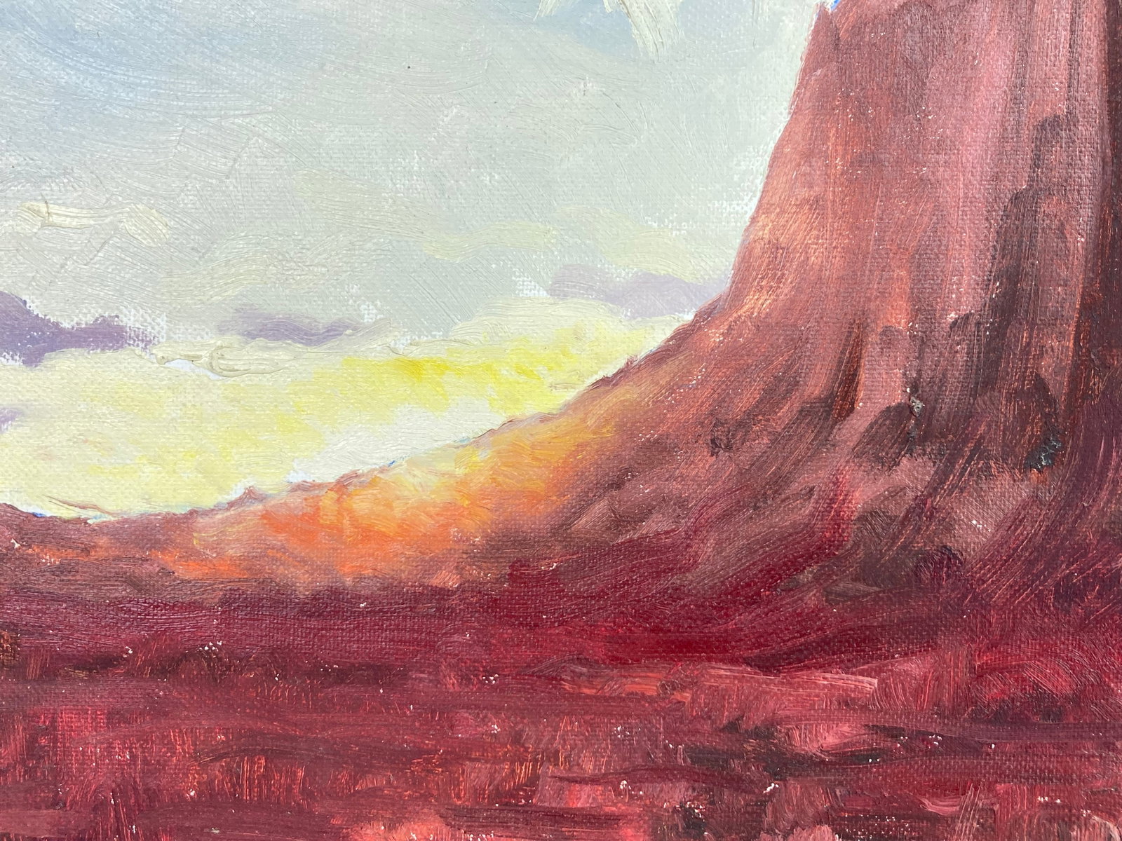 Mid-Century Modern, Western Landscape, Oil Painting - 3