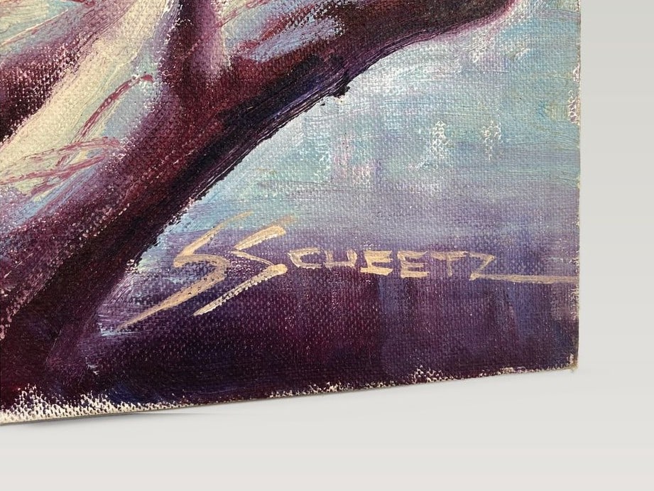 Mid-Century Modern, River Landscape, Oil Painting - 3
