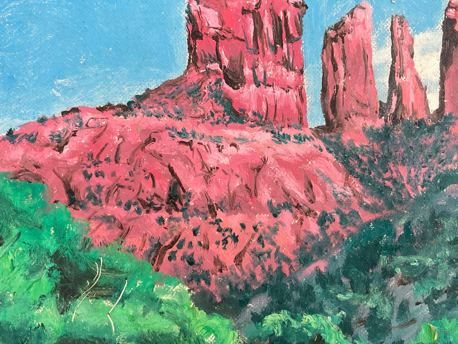 Mid-Century Modern, Western Landscape, Oil Painting - 3