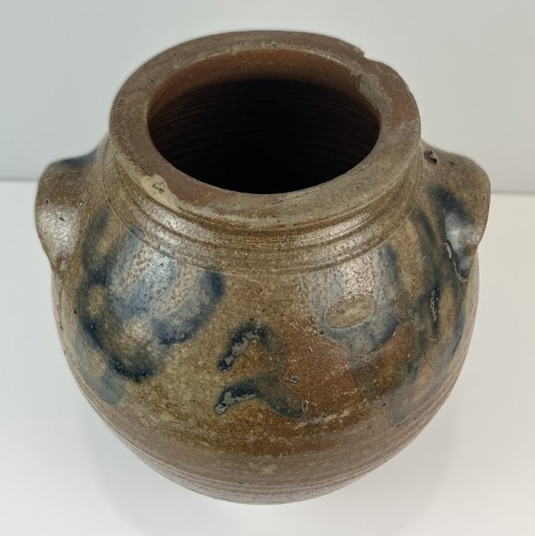 1820 Virginia Salt Glaze Cobalt-Decorated Storage Jar - 2