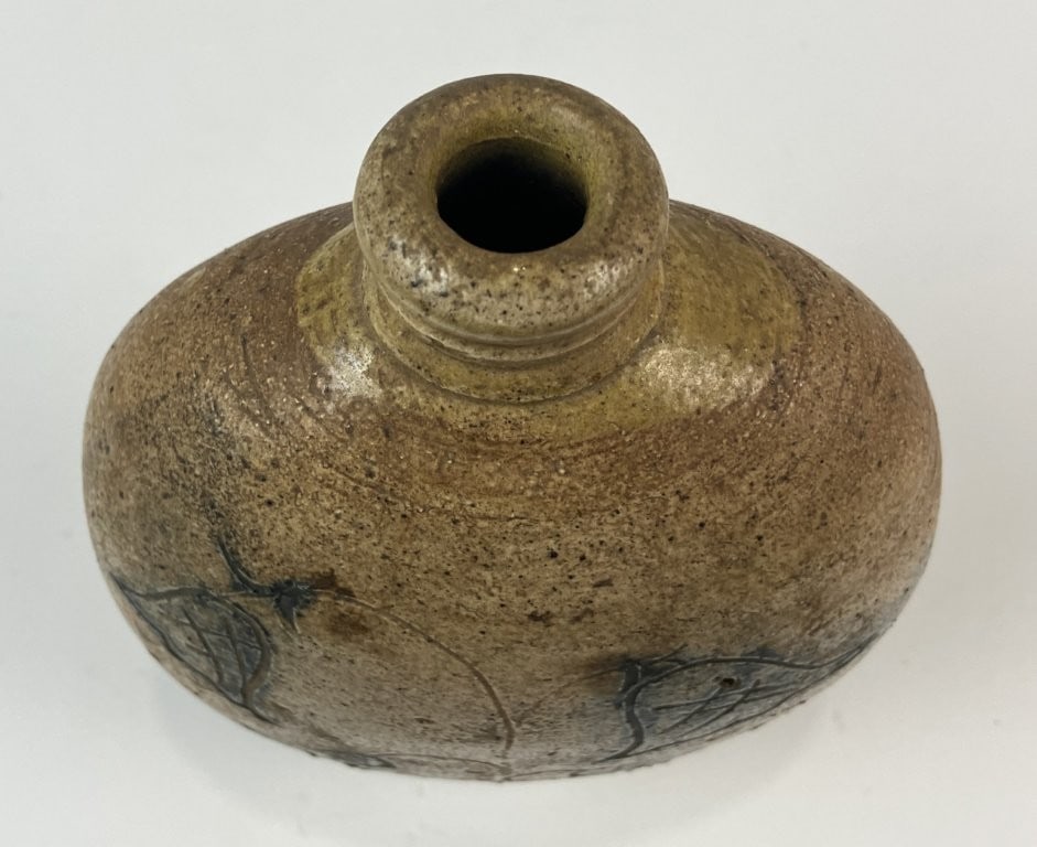 Fine 19th Century Decorated Stoneware Flask - 2