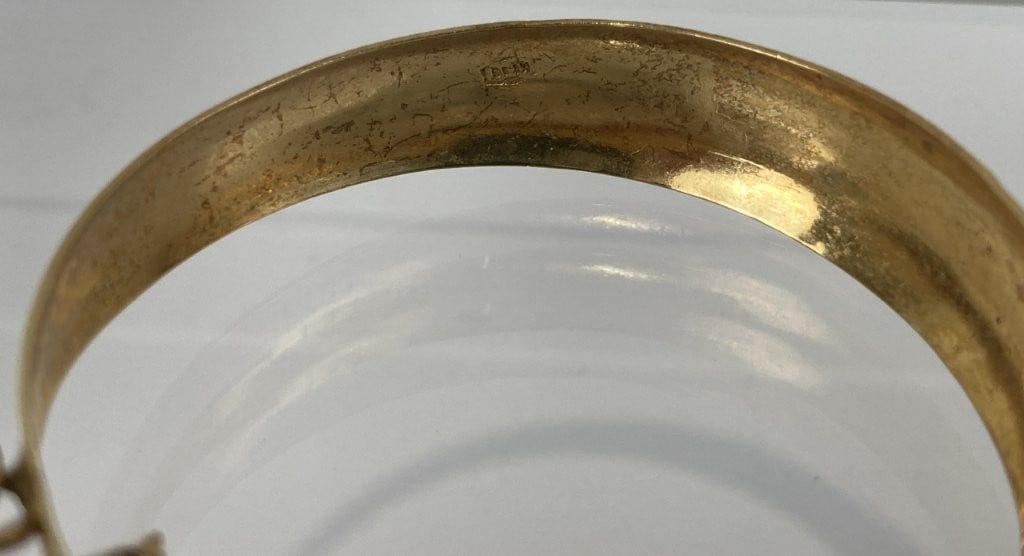 18KT Gold Dangle Hoop Earrings - 3