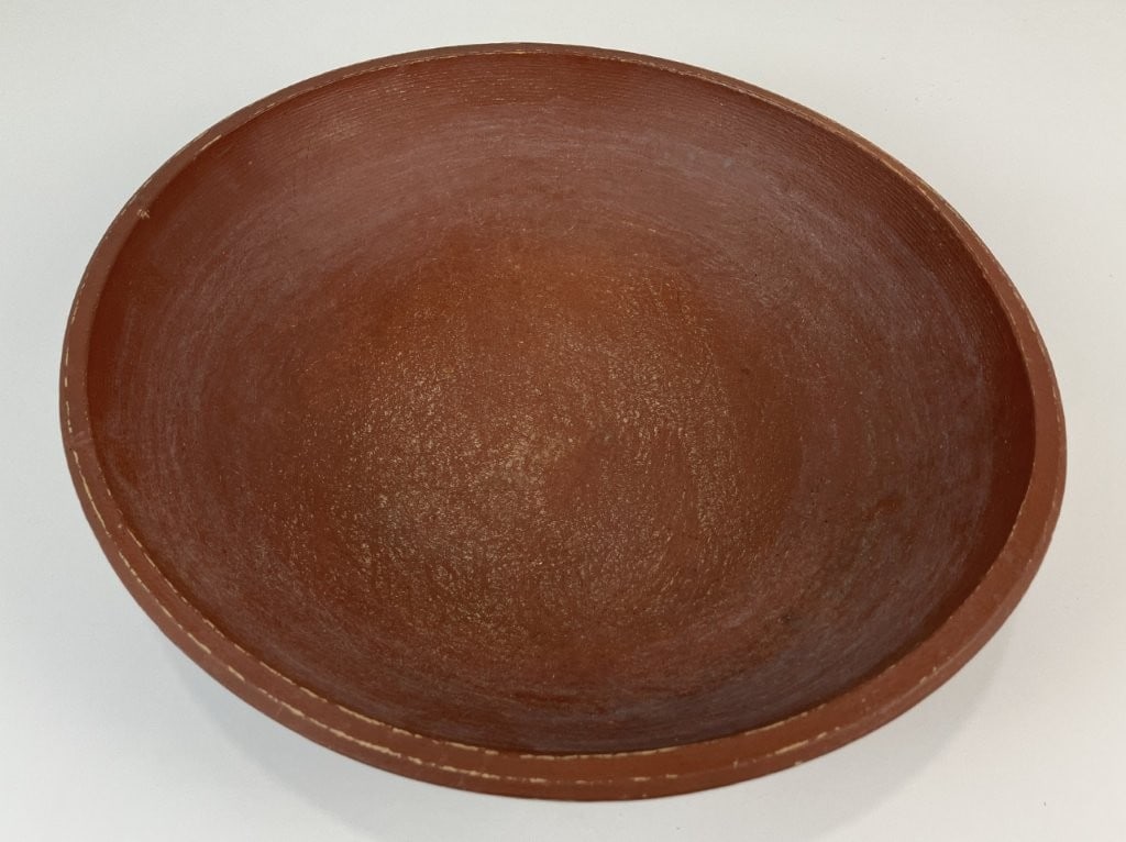 Painted Wood Dough Bowl - 2