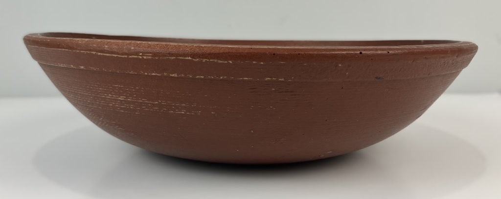 Painted Wood Dough Bowl - 4
