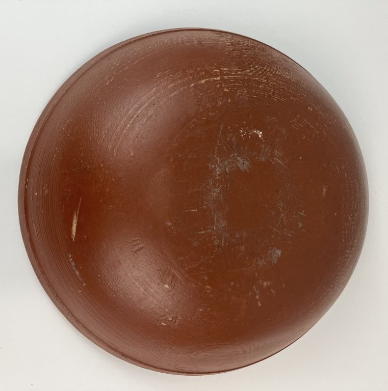 Painted Wood Dough Bowl - 5