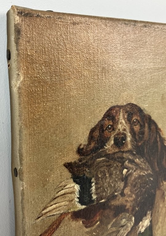 19th-Century English, Hunting Dog with Duck, Oil Painting - 3