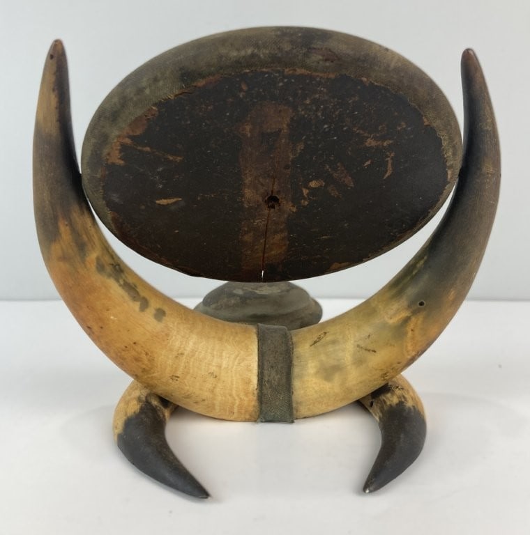 19th-Century Steer Horn Shaving Mirror - 4